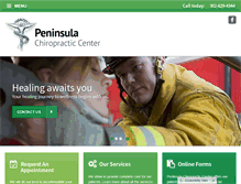 Tablet Screenshot of peninsulachirocenter.com